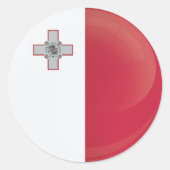 Malta Round Icon-vlag Ronde Sticker (Voorkant)