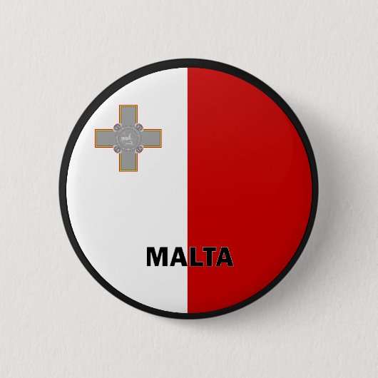 Malta Roundel-kwaliteitsvlag Ronde Button 5,7 Cm (Voorkant)