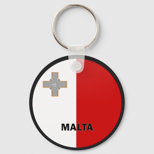 Malta Roundel-kwaliteitsvlag Sleutelhanger (Voorkant)