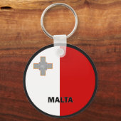 Malta Roundel-kwaliteitsvlag Sleutelhanger (Voorkant)