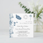 Malta Save The Date In Malta Blauw Kaart (Staand voorkant)