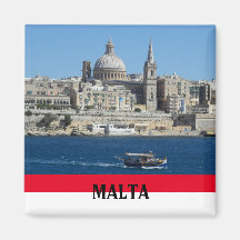 Malta Scene of Valletta en Harbour Souvenir