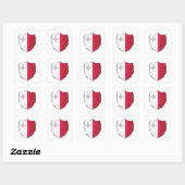 Malta Silver Shield Flag Vierkante Sticker (Vel)
