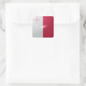 Malta square glossy flag vierkante sticker (Tas)