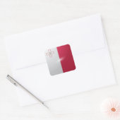 Malta square glossy flag vierkante sticker (Envelop)