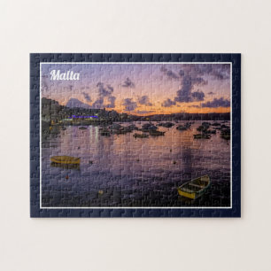 Malta St. Paul's Bay By Night Cloudy Sky Zee Uitzi Legpuzzel
