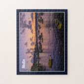 Malta St. Paul's Bay By Night Cloudy Sky Zee Uitzi Legpuzzel (Verticaal)