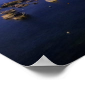 Malta St. Paul's Bay By Night Photography Poster (Hoek)