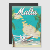 Malta strand & kaart reisposter (Voorkant / Achterkant)