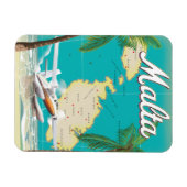 Malta strand & kaart reisposter magneet (Horizontaal)