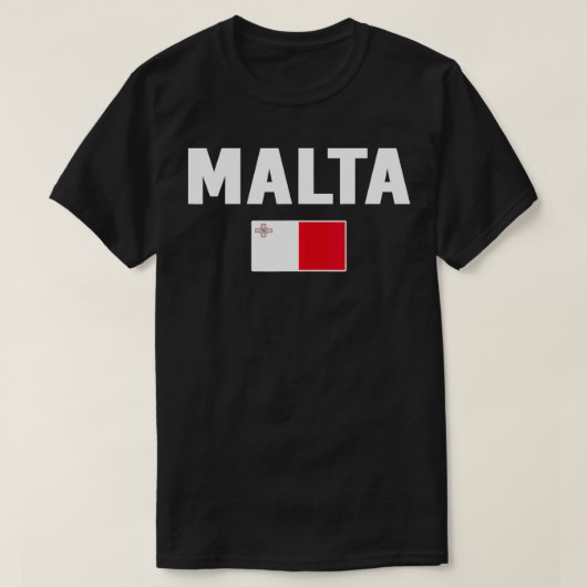 Malta T-shirt Vlag souvenir Gift Maltese (Design voorkant)