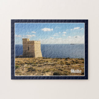 Malta Tal Hamrija-toren en Filfla-eiland Legpuzzel