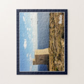Malta Tal Hamrija-toren en Filfla-eiland Legpuzzel (Verticaal)