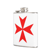 malta templar knipt symbool voor rode kruis heupfles (Links)