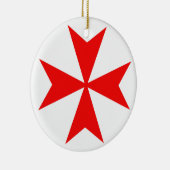 malta templar knipt symbool voor rode kruis keramisch ornament (Rechts)