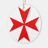 malta templar knipt symbool voor rode kruis keramisch ornament (Links)