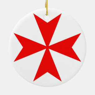 malta templar knipt symbool voor rode kruis keramisch ornament