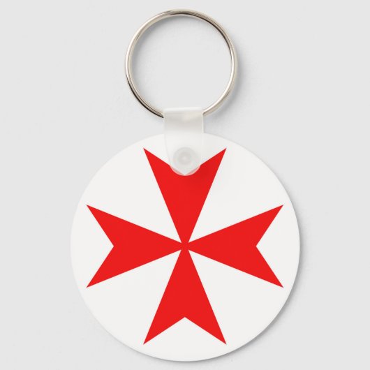 malta templar knipt symbool voor rode kruis sleutelhanger (Voorkant)