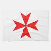 malta templar knipt symbool voor rode kruis theedoek (Horizontaal)