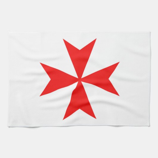 malta templar knipt symbool voor rode kruis theedoek (Horizontaal)