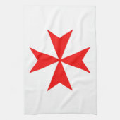 malta templar knipt symbool voor rode kruis theedoek (Verticaal)