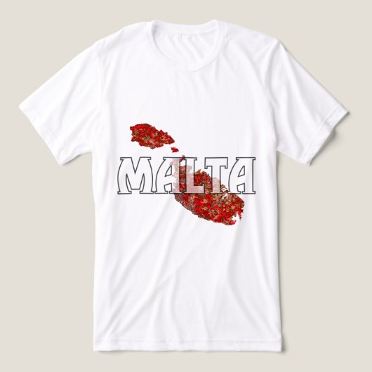 Malta Tri-Blend Shirt (Design voorkant)