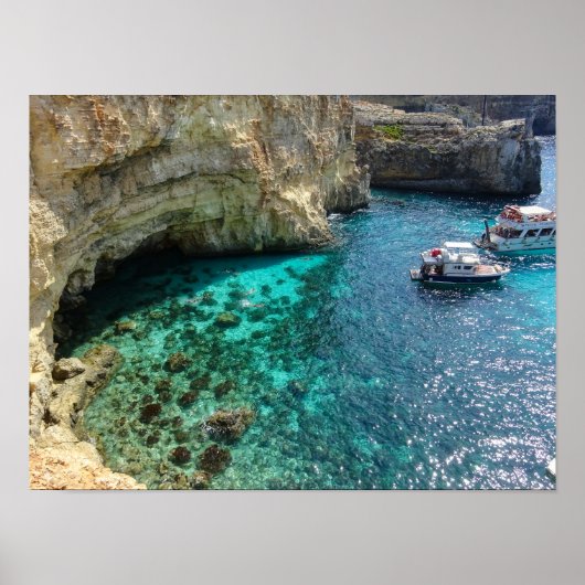 Malta Turquoise Water of the Blue Lagoon Comino Poster (Voorkant)