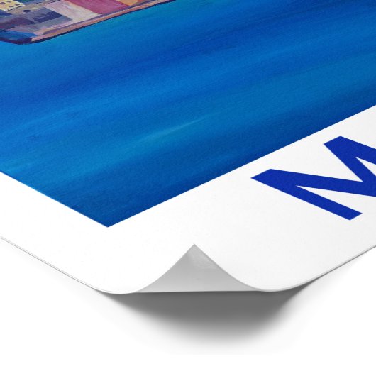 Malta Valetta Retro Poster (Hoek)