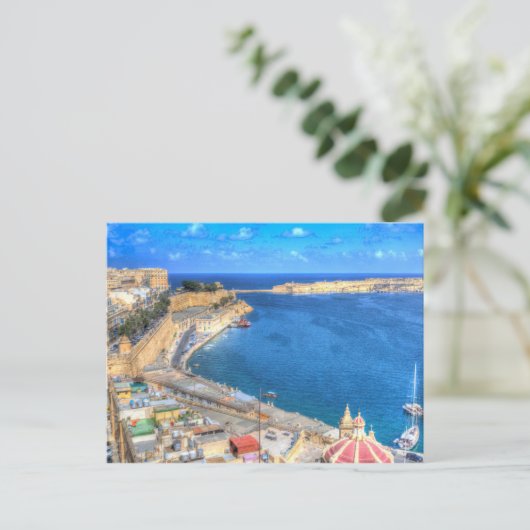Malta Valletta Harbour Briefkaart (Staand voorkant)