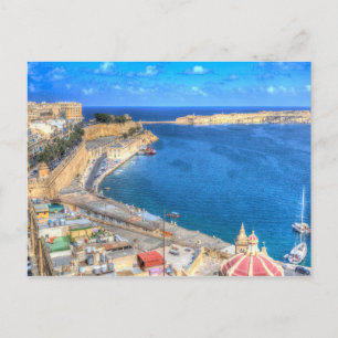 Malta Valletta Harbour Briefkaart