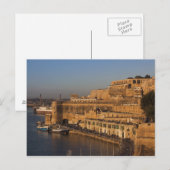 Malta, Valletta, havenzicht vanuit Lower Barrakka Briefkaart (Voorkant / Achterkant)