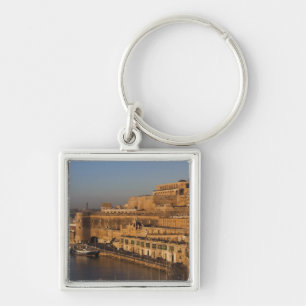 Malta, Valletta, havenzicht vanuit Lower Barrakka Sleutelhanger