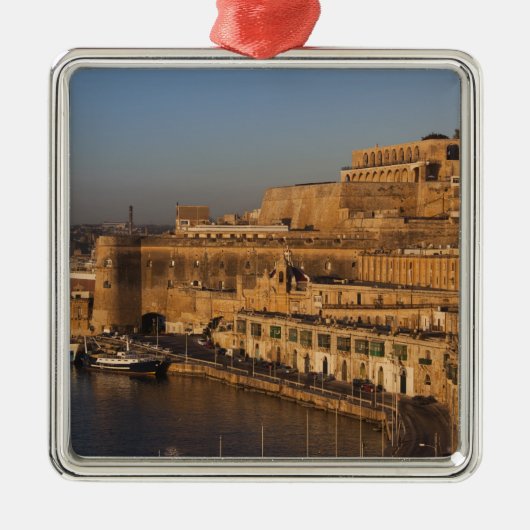 Malta, Valletta, uitzicht van de haven van Neder-B Metalen Ornament (Voorkant)