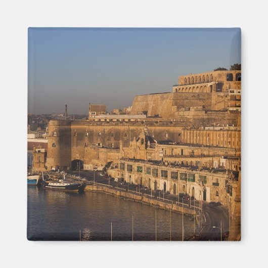 Malta, Valletta, uitzicht van de haven van Niederb Magneet (Voorkant)