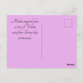 Malta Valletta Violet Coastline Waterverf Briefkaart (Achterkant)