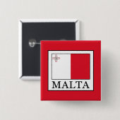Malta Vierkante Button 5,1 Cm (Voorkant /achterkant)