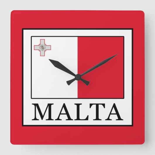 Malta Vierkante Klok (Voorkant)