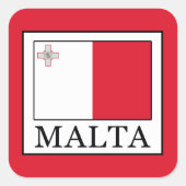 Malta Vierkante Sticker (Voorkant)