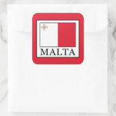 Malta Vierkante Sticker (Tas)