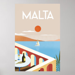 Malta vintage-poster poster