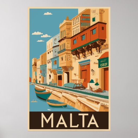 Malta vintel poster (Voorkant)
