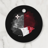 Malta vlag bedankjes labels (Achterkant)