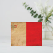 Malta vlag briefkaart (Staand voorkant)