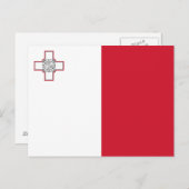 Malta-vlag Briefkaart (Voorkant / Achterkant)