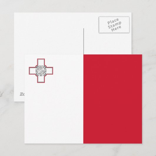 Malta-vlag Briefkaart (Voorkant / Achterkant)