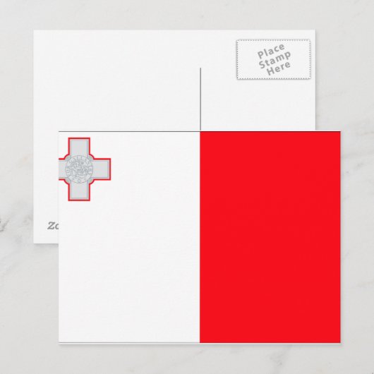 Malta vlag briefkaart (Voorkant / Achterkant)