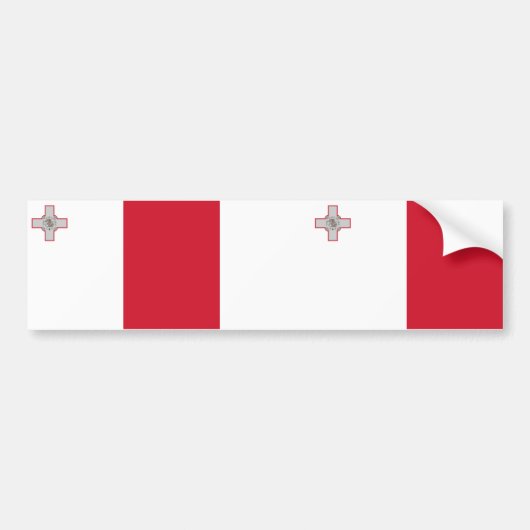 Malta-vlag Bumpersticker (Voorkant)