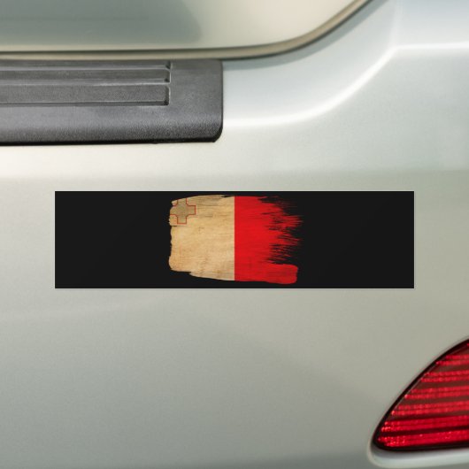 Malta vlag bumpersticker (Op auto)