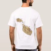 Malta vlag en kaart T-shirt (Achterkant)