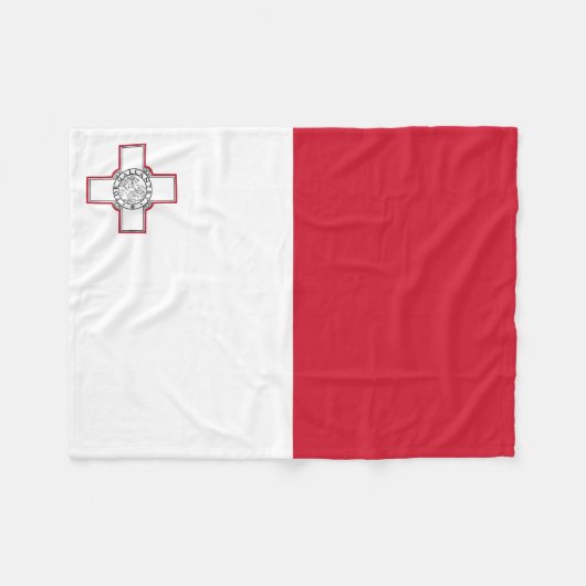 Malta-vlag Fleece Deken (Voorkant (Horizontaal))